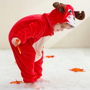 Michley 2025 usine en gros commande en gros vêtements pour bébé barboteuse <span class=keywords><strong>de</strong></span> noël rouge père noël avec chapeau détachable et <span class=keywords><strong>renne</strong></span> imprimer 0-36M - Product Image 6