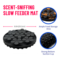 Tapis à lécher en silicone écologique Mangeoire lente pour animaux de compagnie avec ventouses Réduction de l'ennui et soulagement de l'anxiété Coussin à lécher pour chiens et chats