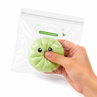 Sachet auto-scellant personnalisé en PVC transparent pour jouets anti-stress, emballage réutilisable pour jouets Squishy, vente en gros sur mesure