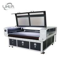 Machine de découpe laser CO2 Lihua 1810 1812 CNC pour mousse, textile, cuir, alimentation automatique
