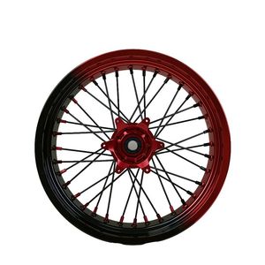 Ensemble de roues Supermoto 17x3.5 17x5.0, jantes noires et rouges, moyeu rouge, complet pour KTM EXC SXF Husqvarna TE TC 2003-2024, moto tout-terrain, <span class=keywords><strong>motocross</strong></span> - Product Image 5