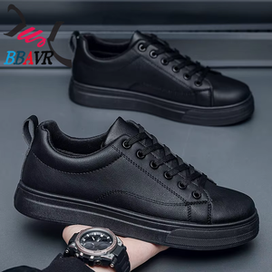 Zapatillas Casuales para Hombre, Transpirables, Negras y Blancas, con Plantilla de PU, Modernas, con Punta Cerrada, Cómodas y Elegantes - Product Image 5