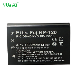 Batería de Cámara de 1800mAh Compatible con Fujifilm NP-120 NP120, Ricoh DB-43 DB43, Kyocera <span class=keywords><strong>Contax</strong></span> BP-1500S BP1500S - Product Image 1