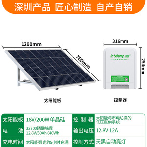 ระบบไฟพลังงานแสงอาทิตย์อินเทลแลมป์ 12V โมโนซิลิคอน ติดผนังภายนอกอาคาร โซลูชั่นไฟส่องสว่างกันน้ำ แอลอีดี - Product Image 4