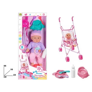 Poupée Piccino avec poussette et accessoires, ensemble de jouets de 55 cm pour enfants - Product Image 1