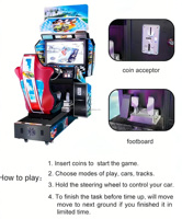 Simulateur de course 3D électronique pour adultes, console de jeu d'arcade à monnayeur, garantie 1 an