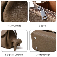 Sacs à bandoulière mini élégants en cuir véritable pour femmes, portefeuilles et sacs à main légers pour femmes, marque privée