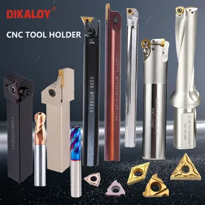 7 pièces 12mm/16mm tige tour barre d'alésage outils de tournage ensemble de supports avec 7 pièces inserts en carbure et clés outils de coupe cnc