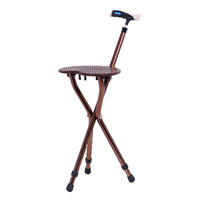 Canne pliante multifonctionnelle pour personnes âgées, en alliage d'aluminium médical, réglable, antidérapante, à quatre pieds, capacité de charge de 300 lb, pour l'extérieur