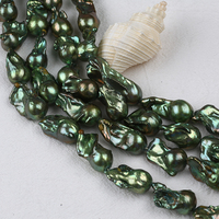 AAA 13-18mm vert grande taille vente en gros eau douce véritable eau douce baroque perles brin bijoux