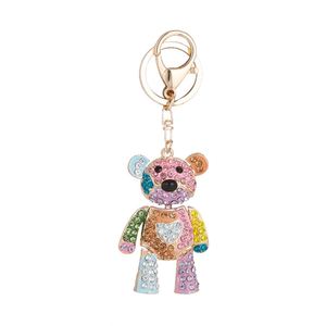 Fashion Diamond Bear Animal Bag Keychain Colorful Rhinestone Cute Bear <b>Key</b> <b>Chain</b> for Women Gift Bag Accessories <b>Key</b> <b>Chains</b> - Product Image 5