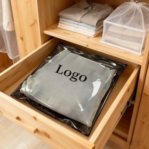 Tùy chỉnh in túi nhựa <span class=keywords><strong>PVC</strong></span> cho quần áo bao bì, rõ ràng Zip khóa túi may mặc với logo, Bán Buôn số lượng lớn OEM/ODM - Product Image 2