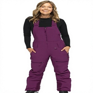 Salopettes de ski imperméables et coupe-vent pour femmes, isolées, pour l'extérieur, avec logo personnalisé, pantalons de snowboard en gros - Product Image 1