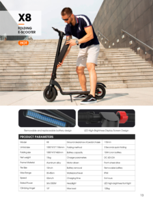 <span class=keywords><strong>X8</strong></span> <span class=keywords><strong>Scooter</strong></span> Eléctrico Plegable de 32 km/h y 350 W, Batería Extraíble de 10 Ah, Autonomía de 35-45 km, Neumático de 10 Pulgadas, <span class=keywords><strong>Scooter</strong></span> Eléctrico para Adultos - Product Image 6