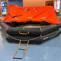 Radeau de sauvetage gonflable automatique pour 8 personnes avec auvent pour la protection contre le vent, la pluie et la chaleur