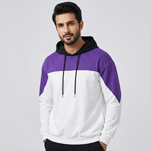 Sudadera con capucha corta de invierno para hombre, nueva moda, con estampado personalizado en relieve, impresión 3D de espuma, sudadera gruesa con dobladillo sin rematar - Product Image 1