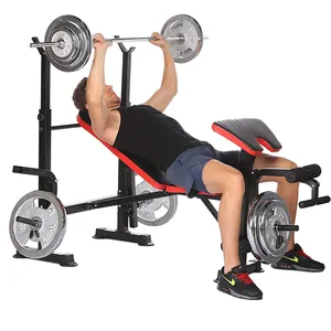 regulable gym free weight chest press multifunctional weight bench squat rack barbell bed set