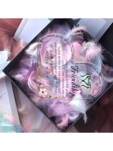 여성을위한 1pc 아크릴 하트 모양 우정 선물 친구 생일 응원 선물 기념품 및 서류 이벤트 파티 용품 R - Product Image 2
