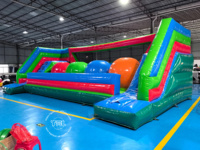 Parcours d'obstacles gonflable en PVC de haute qualité pour les jeux de défis, utilisation commerciale en extérieur