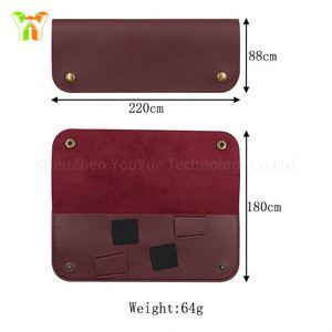 Personalized PU Leather Durable Foldable Lightweight Scissor Pouch Bag Professional Barber Scissors Display Holder Case - Product Image 6