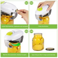 Ouvre-bocal automatique à une touche Ouvre-bouteille électrique en conserve Mains libres Gadgets de cuisine Aide essentielle à la maison