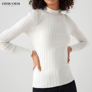 Pull col roulé pour femme, automne-hiver, élégant, épais, chaud, à manches longues, tricoté, pull basique féminin, pulls décontractés, hauts - Product Image 5