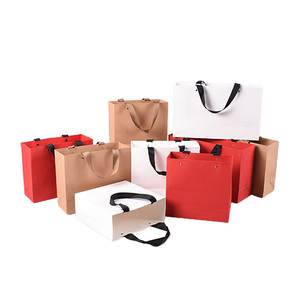 Bolsas Boutique Lujo Blanco Embalaje al por menor Regalo Llevar, Bolsa Bolsas de tienda de ropa con logotipo impreso/ - Product Image 2