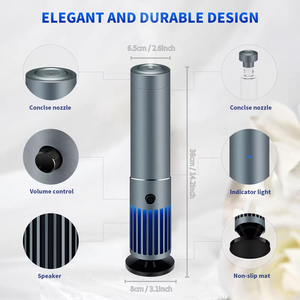 Nieuwe Aanwinsten 150ML Metalen Elektrische 2-in-1 Essentiële Olie Aroma Diffuser App-gestuurd Hotelgebruik Waterloos Muzieksysteem LED Licht - Product Image 3