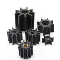 Hélice de pompe à eau de refroidissement marine, pales en caoutchouc flexibles noires, 10 pales, haute performance, pour moteurs de générateurs, personnalisable OEM