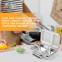 Aohea 304 Edelstahl Isolierte Lunchbox Großhandel Kinder-Lebensmittelaufbewahrung Brotdosen Bento-Lebensmittelbehälter Metall-Verschluss Lunchbox