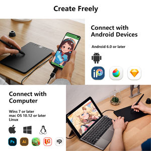 Tablette graphique numérique VEIKK 16384 niveaux <span class=keywords><strong>de</strong></span> pression VK640 avec stylet P05, prix d'usine - Product Image 3