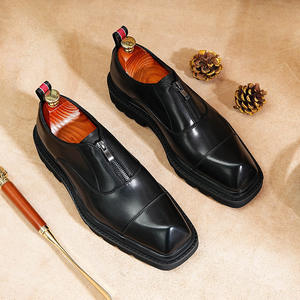 Chaussures plates décontractées et habillées DSYX pour hommes, en cuir véritable respirant, légères, antidérapantes, pour l'extérieur - Product Image 3