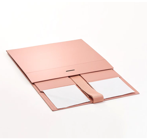 Tùy Chỉnh Sang Trọng Có Thể Tái Chế Từ Đóng Cửa Gấp Quần Áo Giấy Bao Bì Quà Tặng Hộp Với Ribbon Màu Đen Màu Hồng Hộp Quà Tặng - Product Image 4