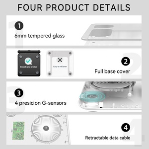 Báscula Inteligente Welland para Medir la Grasa Corporal con Índice <span class=keywords><strong>de</strong></span> <span class=keywords><strong>Masa</strong></span> Corporal, Tecnología <span class=keywords><strong>de</strong></span> Sensor Electrónico, Capacidad <span class=keywords><strong>de</strong></span> 180 kg - Product Image 4