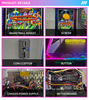 Machine d'arcade de tir au basket-ball pour deux joueurs, pliable, à monnayeur, avec système de rédemption de tickets, pour usage commercial et sports d'intérieur