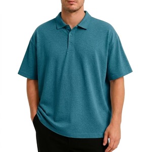 Camiseta polo extragrande para hombre, de corte holgado, manga corta, informal, de color sólido, de algodón suave, para verano, estilo urbano. - Product Image 1