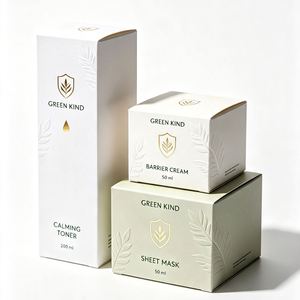 FX Skincare Packaging Carton Crafted From White <b>Card</b> Paper with Custom Artwork Printing Matte Coating and Foil Logo Decoration - Product Image 4