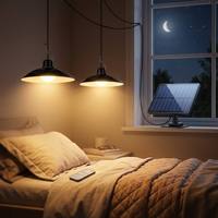 Lámpara de Techo Solar Yuntu, Impermeable IP65, para Jardín y Dormitorio, LED con Control Remoto, Ángulo de Haz de 360°