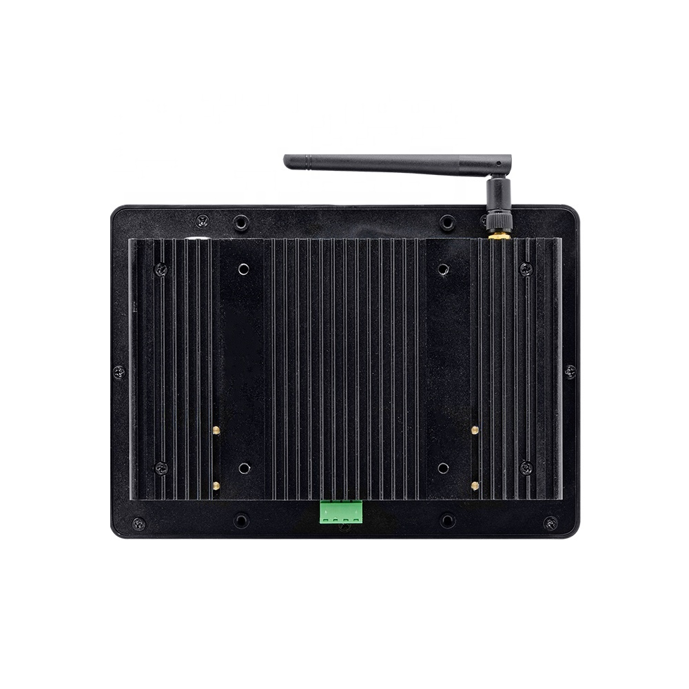 7 pulgadas sin ventilador integrado CNC panel frontal táctil Android PC con LAN RJ45 2 * USB RS232