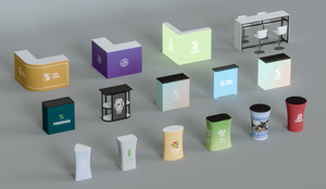 Thủy lực Lift bảng, tùy chỉnh 20ft xách tay Booth 3x3 quần áo đứng miễn phí thiết kế thương mại triển lãm Booth Giao hàng nhanh - Product Image 3