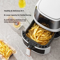 Friteuse Friteuse électrique Airfreyer Friteuses en verre 4 couches 15 l 10 litres Appareils de cuisine de haute qualité 8 accessoires