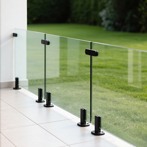 Không khung kính lan can kẹp Spigot hồ bơi hàng rào kính gắn Spigot đường sắt thép không gỉ Kính hồ bơi hàng rào Spigot ban công - Product Image 1