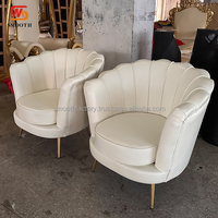 Canapé en cuir blanc simple, fabrication sur mesure pour hôtel, décoration d'événements de mariage, SMOOTH Factory