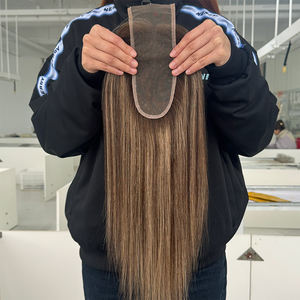 2026 Cierre de encaje blanco para mujer, con base de seda, densidad natural, cutícula alineada, cabello humano europeo, topper de encaje mono - Product Image 4