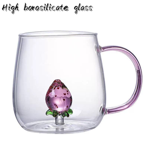 Tazza in Vetro 3D a Forma di Animale, Design Moderno con Manico Colorato, in Borosilicato, Unisex, Lavabile in Lavastoviglie, Regalo di Laurea per Succhi <span class=keywords><strong>e</strong></span> <span class=keywords><strong>Acqua</strong></span> - Product Image 4