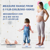 Báscula Pediátrica J&R de Envío Rápido para Bebés, Niños Pequeños y Niños, con Regla y Bandeja, para Registrar el Peso, la Altura y el Crecimiento, Capacidad de 220 LB
