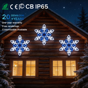 Éclairage décoratif viral IP65 résistant aux intempéries, motif flocon de neige 2D personnalisé pour mariages, événements extérieurs et vitrines de fêtes - Product Image 1