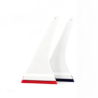 Spatule à film souple en TPE/acier inoxydable avec manche, raclette pour vitres, film teinté, vinyle, autocollant carbone, éliminateur de taches d'eau, épaisseur 3-5mm pour voiture