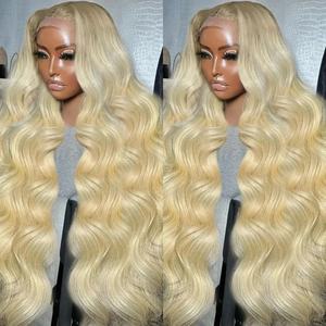 Perruque en dentelle complète 613 HD en cheveux humains, blonde platine 613, perruque frontale en dentelle transparente, 13x4 13x6 613 perruque frontale en dentelle vierge - Product Image 1