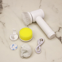 Brosse de nettoyage électrique multifonctionnelle en matériau PP avec manche sans fil pour la cuisine, la salle de bain et les toilettes.